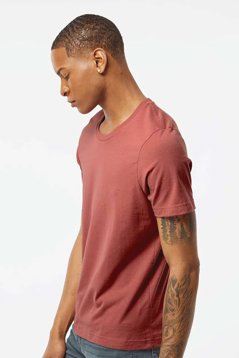 Tultex Mens Premium Short Sleeve Crewneck T-Shirt - Terracotta Red - Closeout