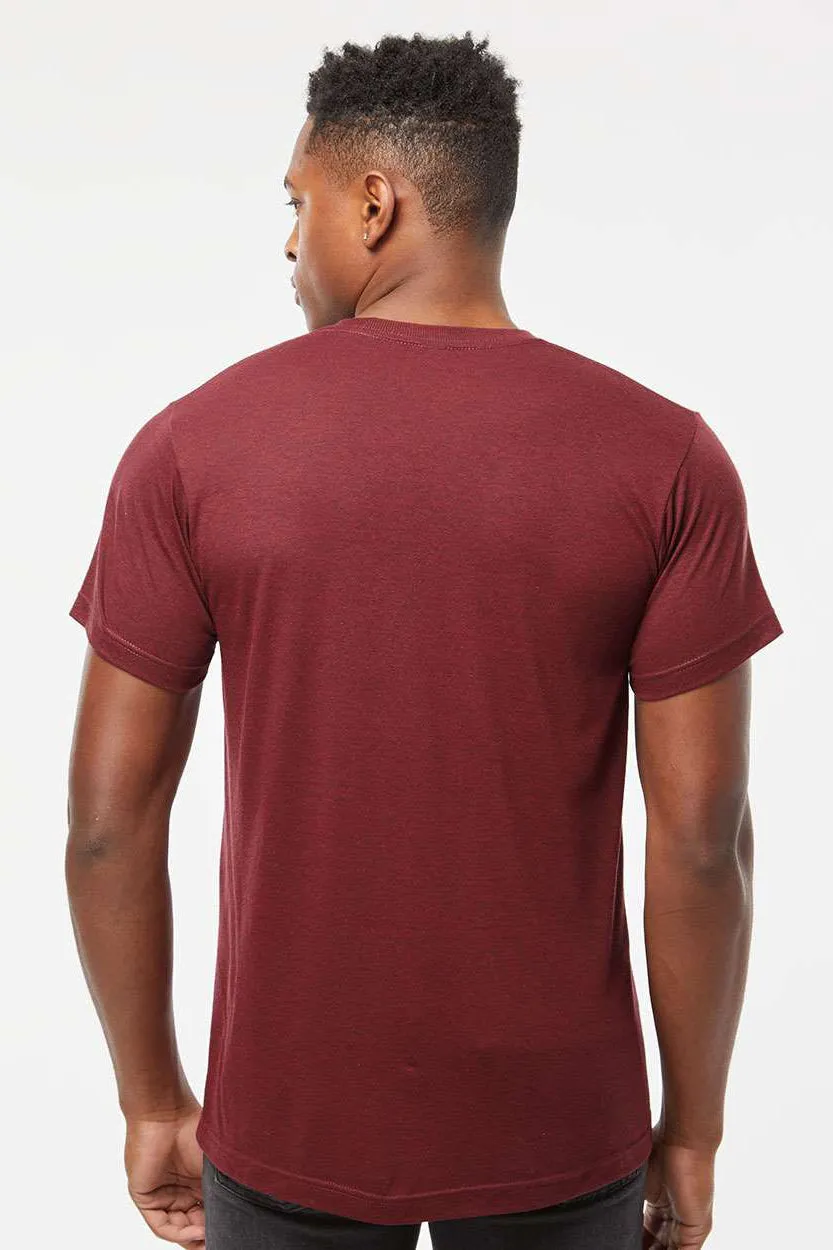 Tultex Mens Short Sleeve Crewneck T-Shirt - Cardinal Red - Closeout