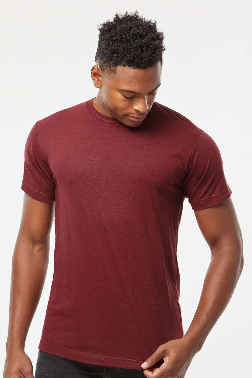 Tultex Mens Short Sleeve Crewneck T-Shirt - Cardinal Red - Closeout