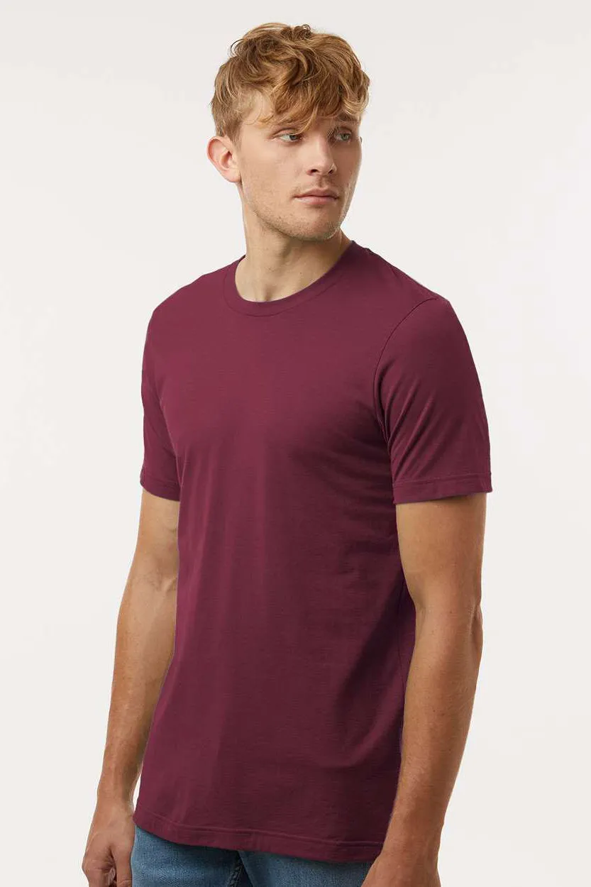 Tultex Mens Short Sleeve Crewneck T-Shirt - Maroon