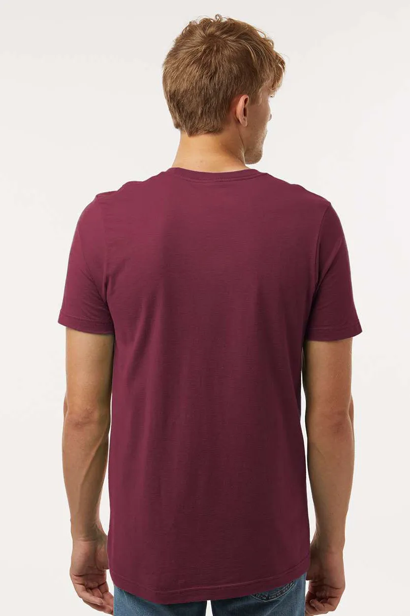 Tultex Mens Short Sleeve Crewneck T-Shirt - Maroon