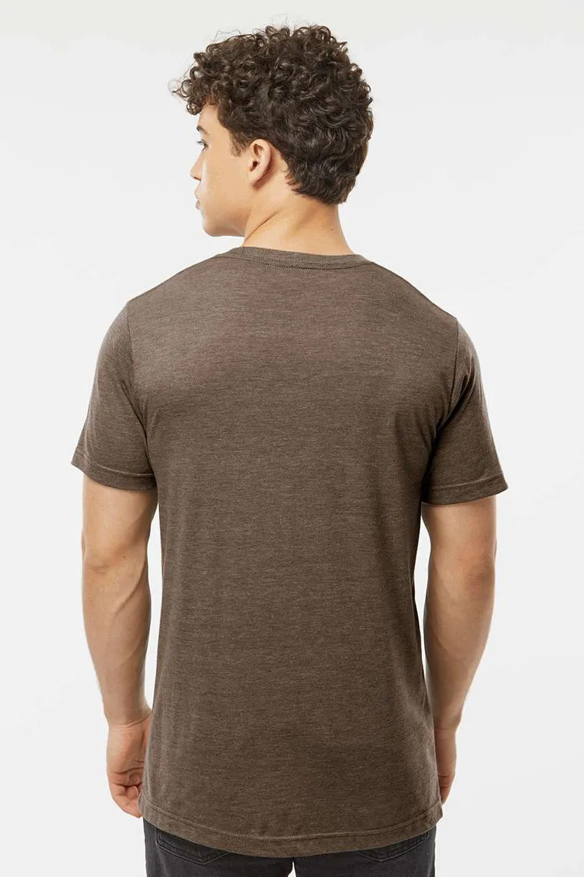 Tultex Mens Short Sleeve Crewneck T-Shirt - Mocha Brown