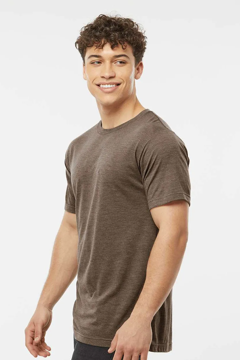 Tultex Mens Short Sleeve Crewneck T-Shirt - Mocha Brown