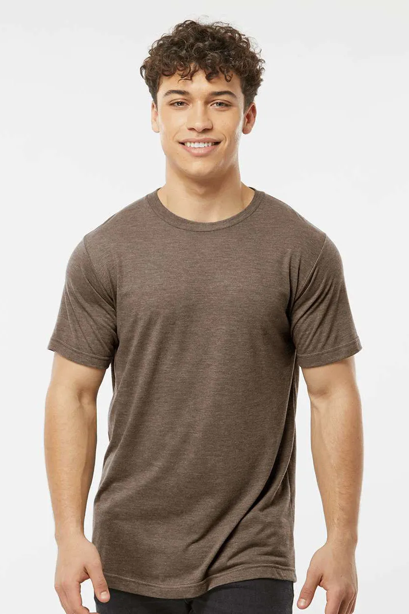 Tultex Mens Short Sleeve Crewneck T-Shirt - Mocha Brown
