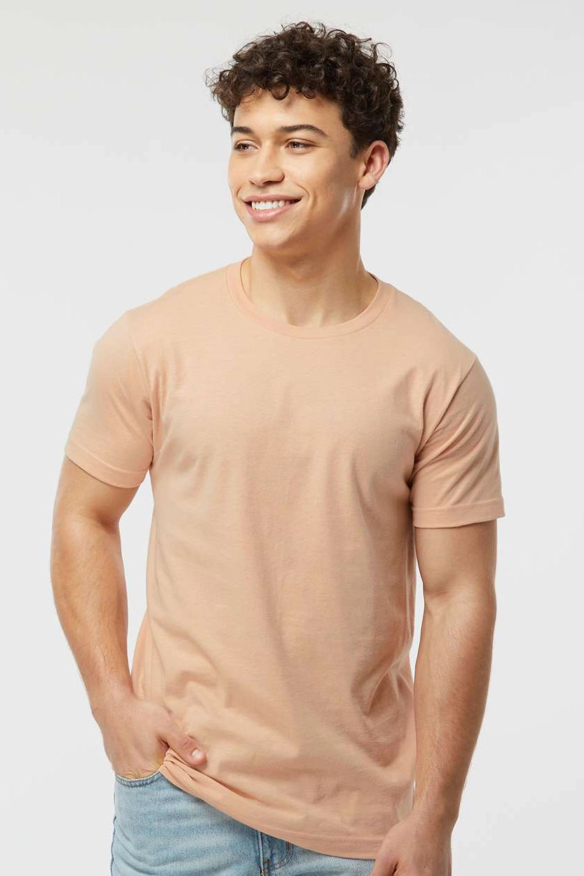 Tultex Mens Fine Jersey Short Sleeve Crewneck T-Shirt - Peach