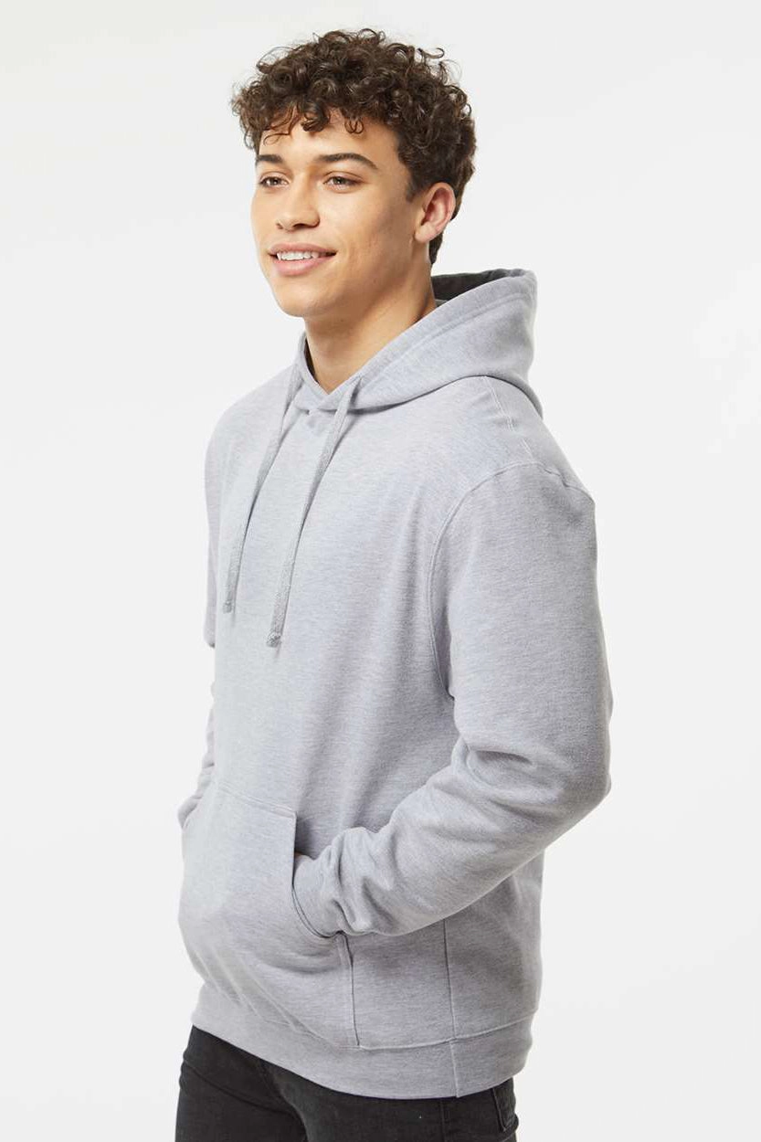 Tultex Mens Fleece Hooded Sweatshirt Hoodie w/ Pouch Pocket - Heather Grey