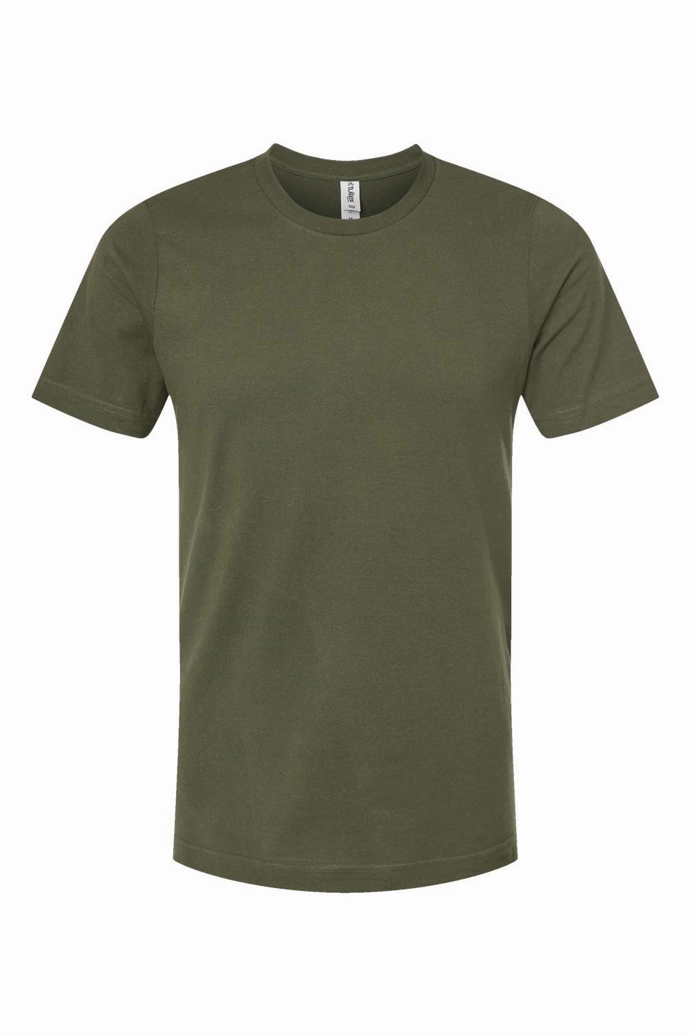 Tultex Mens Premium Short Sleeve Crewneck T-Shirt - Olive Green - Closeout