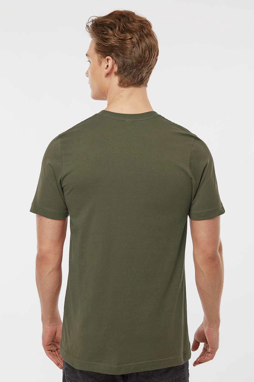 Tultex Mens Premium Short Sleeve Crewneck T-Shirt - Olive Green - Closeout