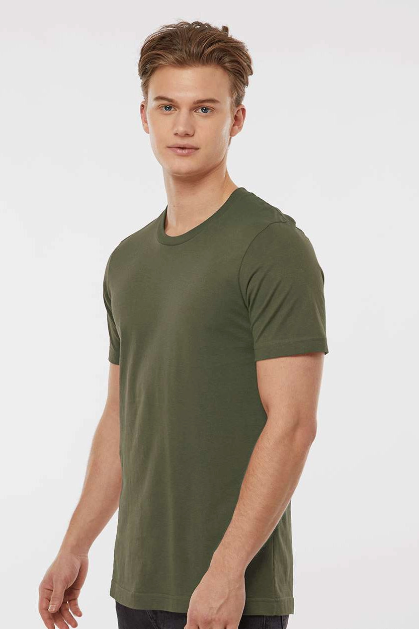 Tultex Mens Premium Short Sleeve Crewneck T-Shirt - Olive Green - Closeout