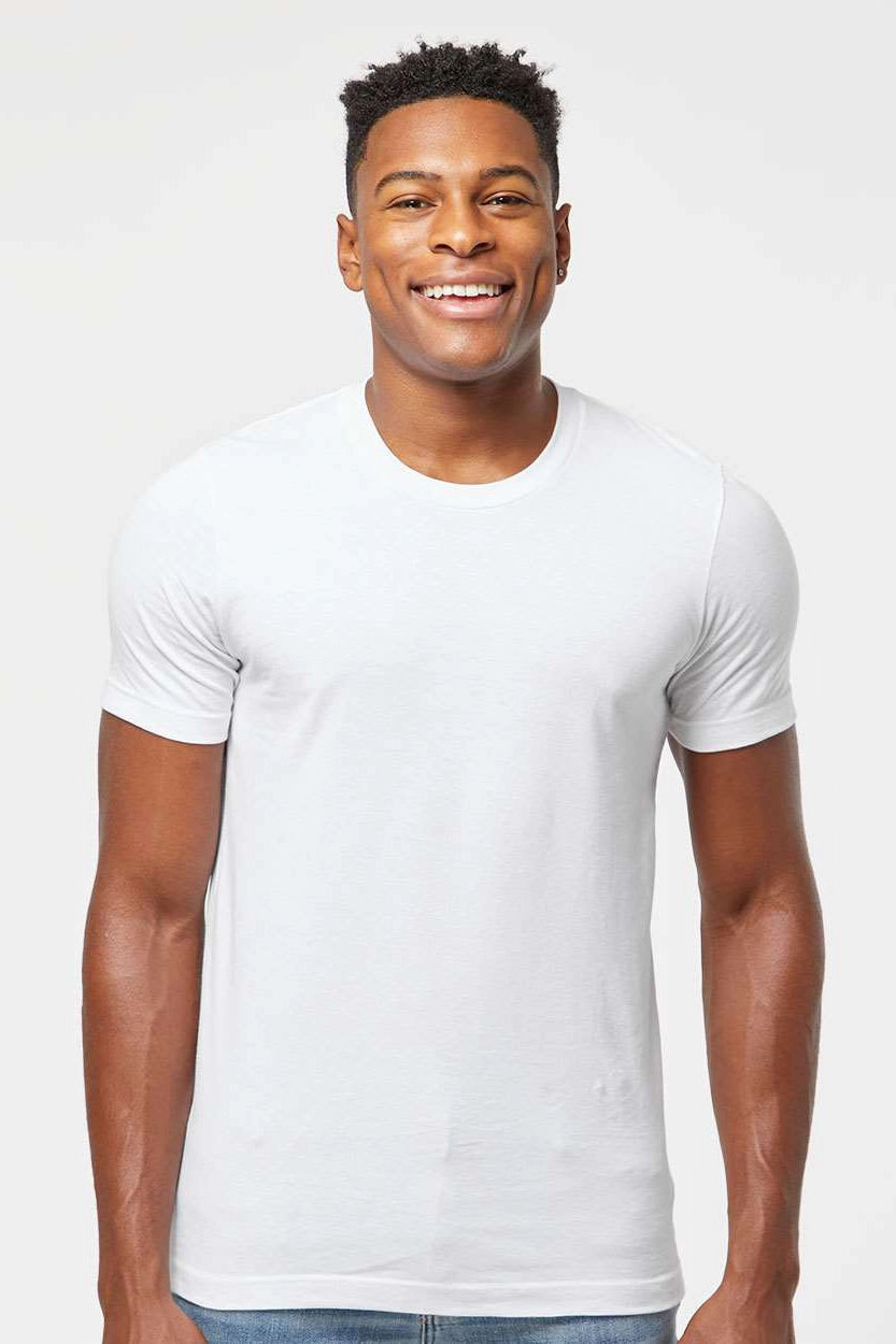Tultex Mens Premium Short Sleeve Crewneck T-Shirt - White - Closeout