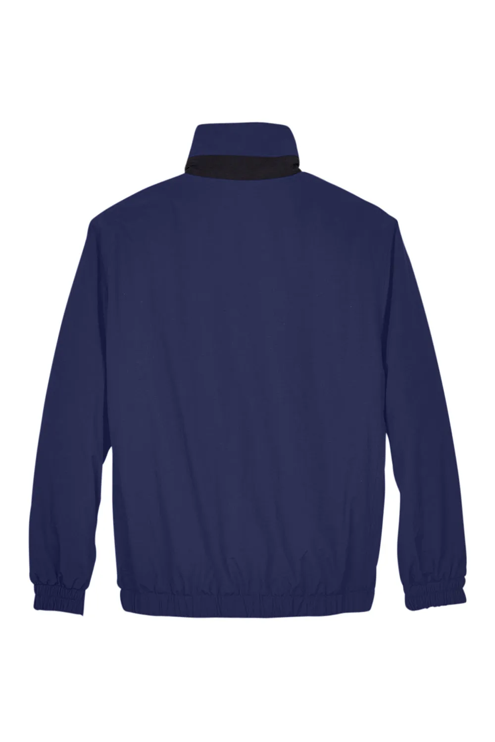 UltraClub Mens Adventure Wind & Water Resistant Full Zip Jacket - Navy Blue/Charcoal Grey