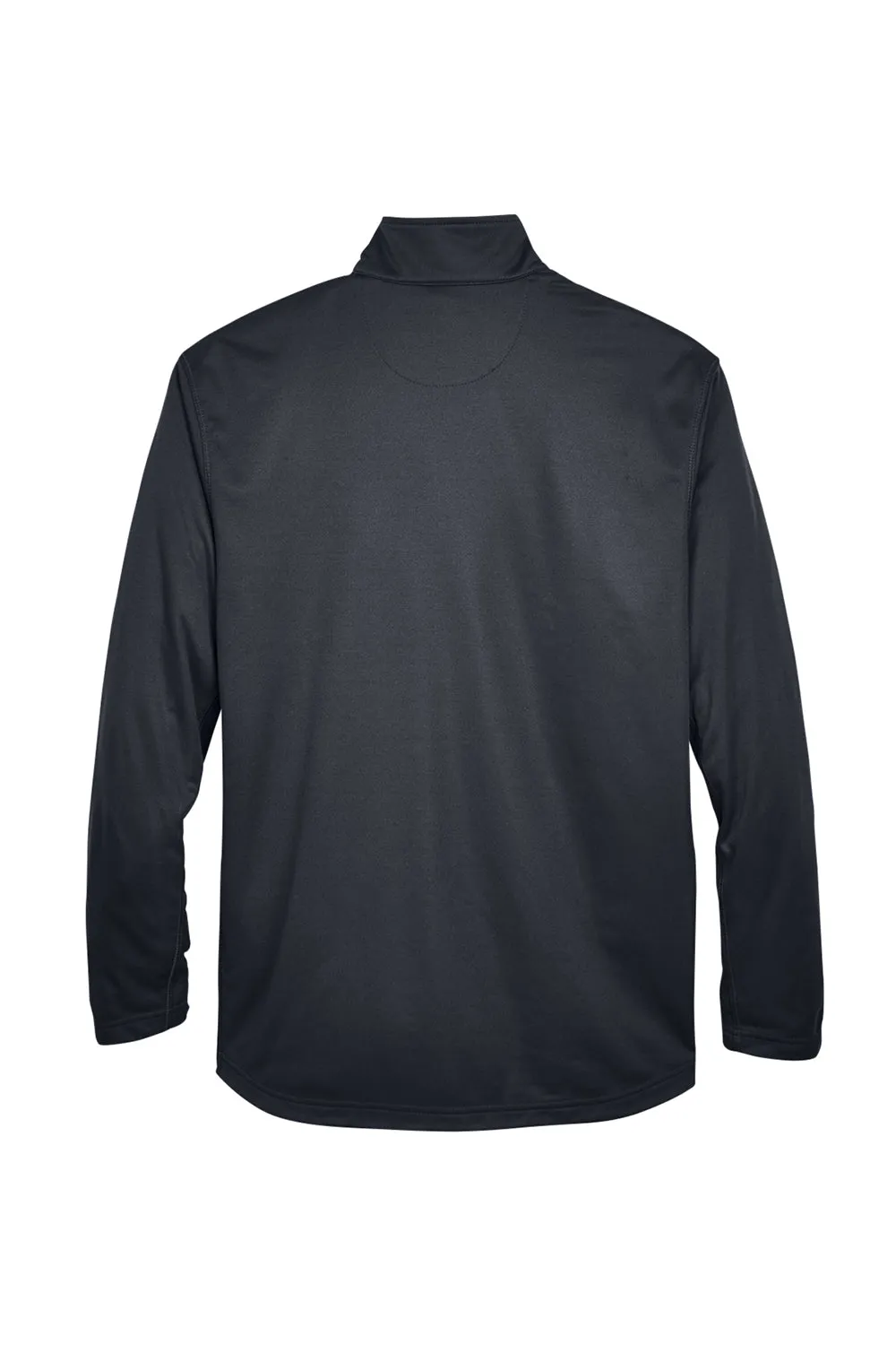 UltraClub Mens Cool & Dry Moisture Wicking 1/4 Zip Sweatshirt w/ Pocket - Black