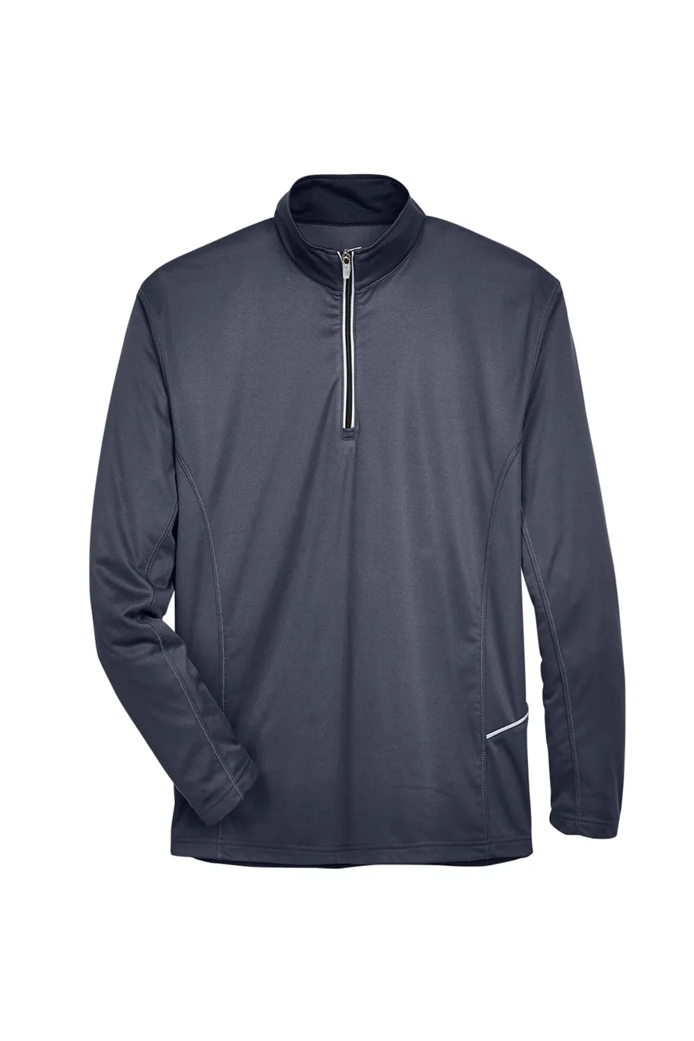 UltraClub Mens Cool & Dry Moisture Wicking 1/4 Zip Sweatshirt w/ Pocket - Charcoal Grey