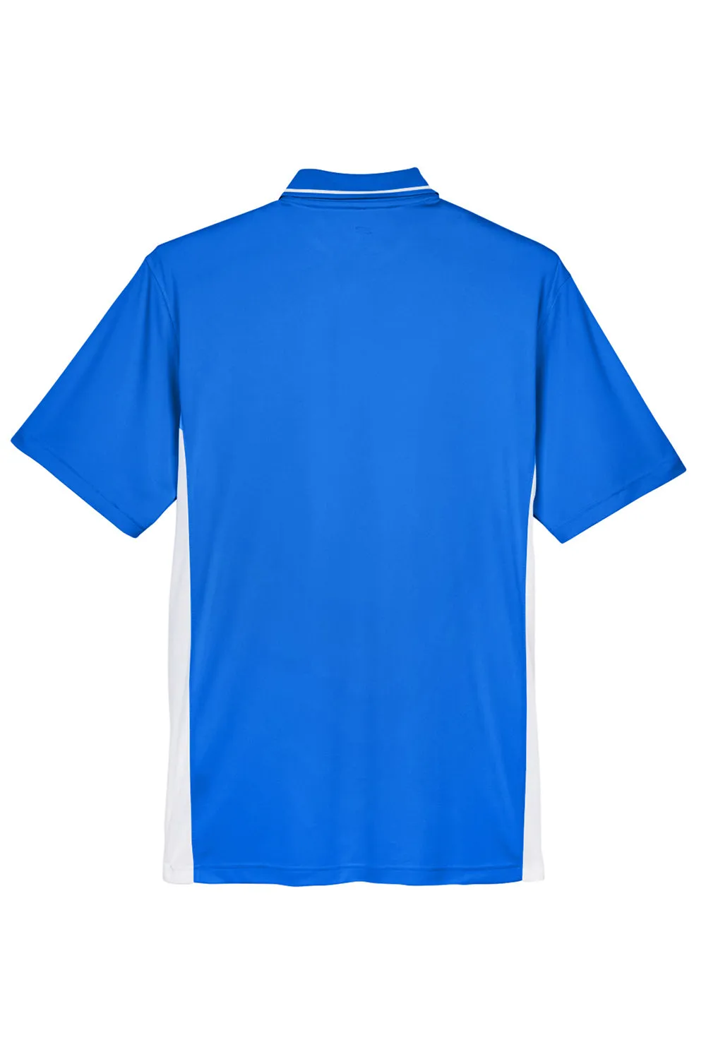 UltraClub Mens Cool & Dry Moisture Wicking Short Sleeve Polo Shirt - Royal Blue/White
