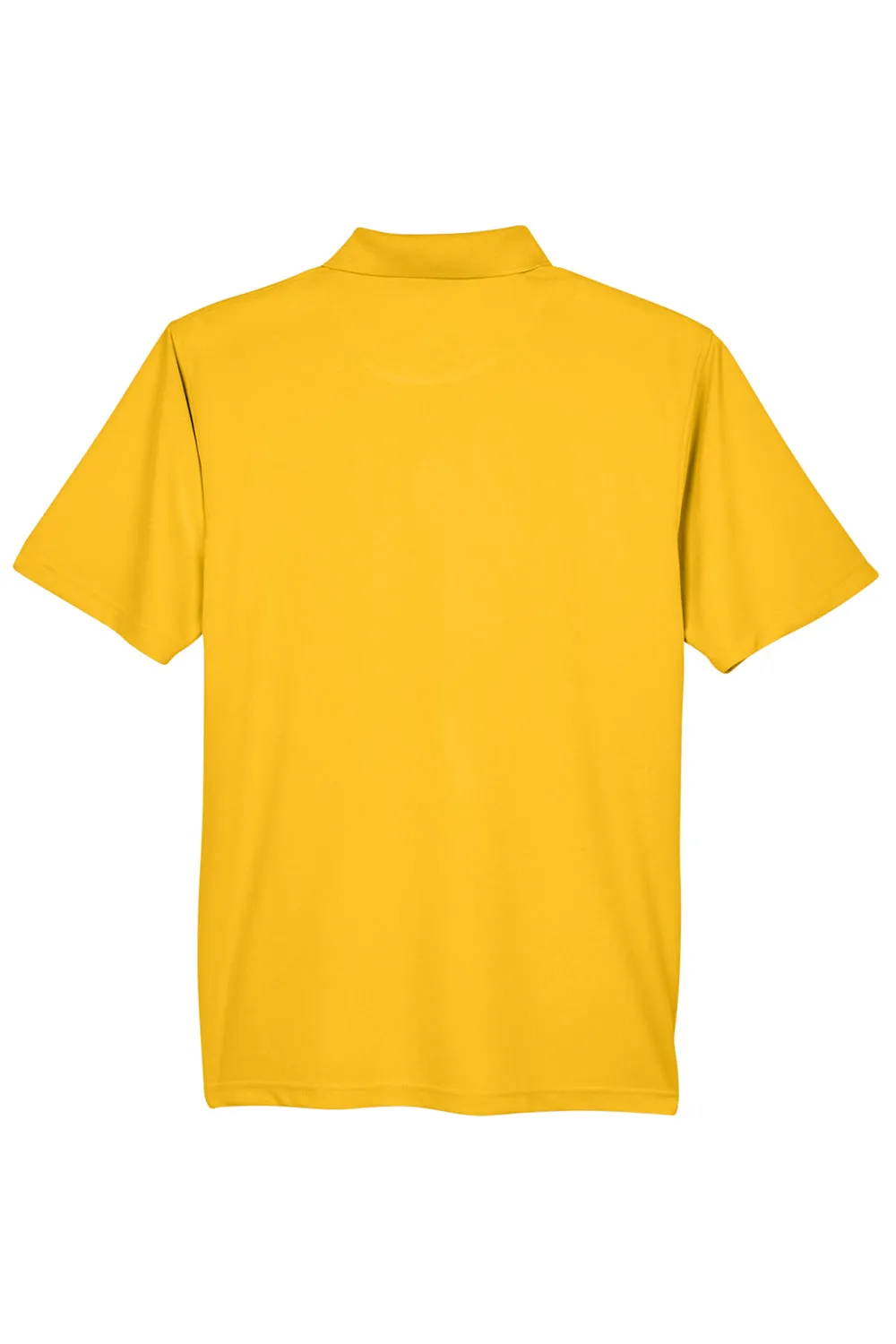 UltraClub Mens Cool & Dry Performance Moisture Wicking Short Sleeve Polo Shirt - Gold