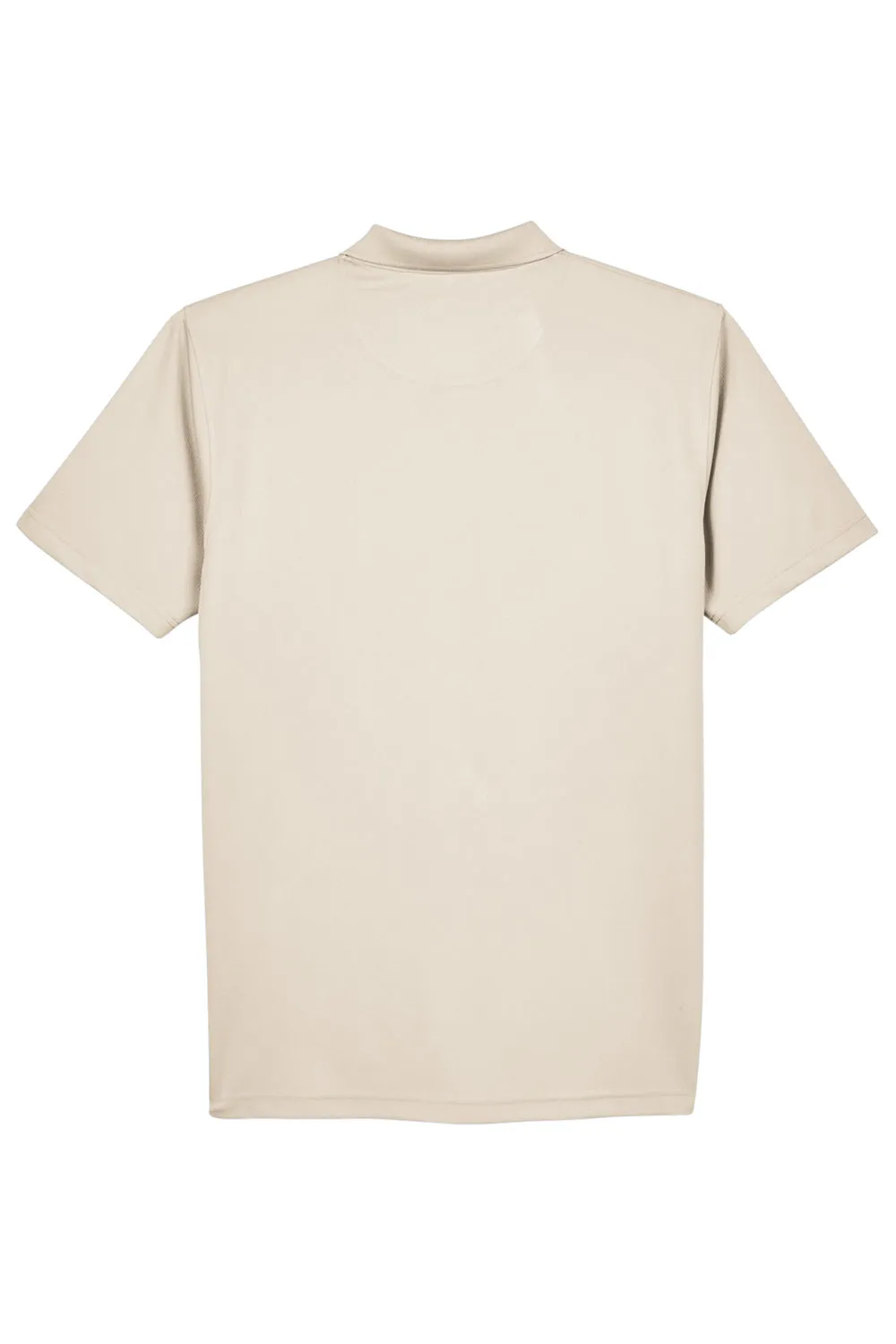 UltraClub Mens Cool & Dry Performance Moisture Wicking Short Sleeve Polo Shirt - Stone