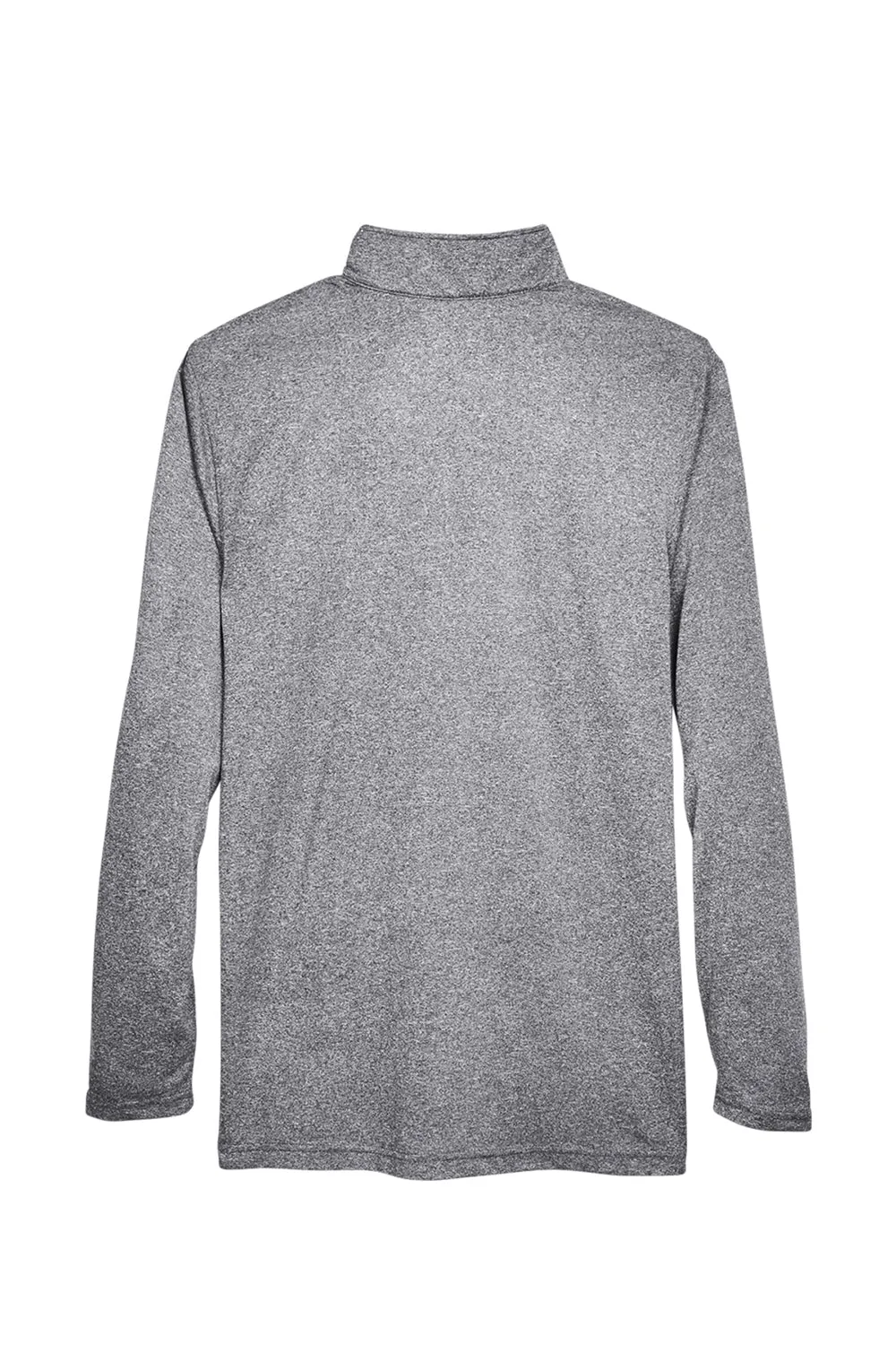 UltraClub Mens Heather Cool & Dry Performance Moisture Wicking 1/4 Zip Sweatshirt - Heather Charcoal Grey