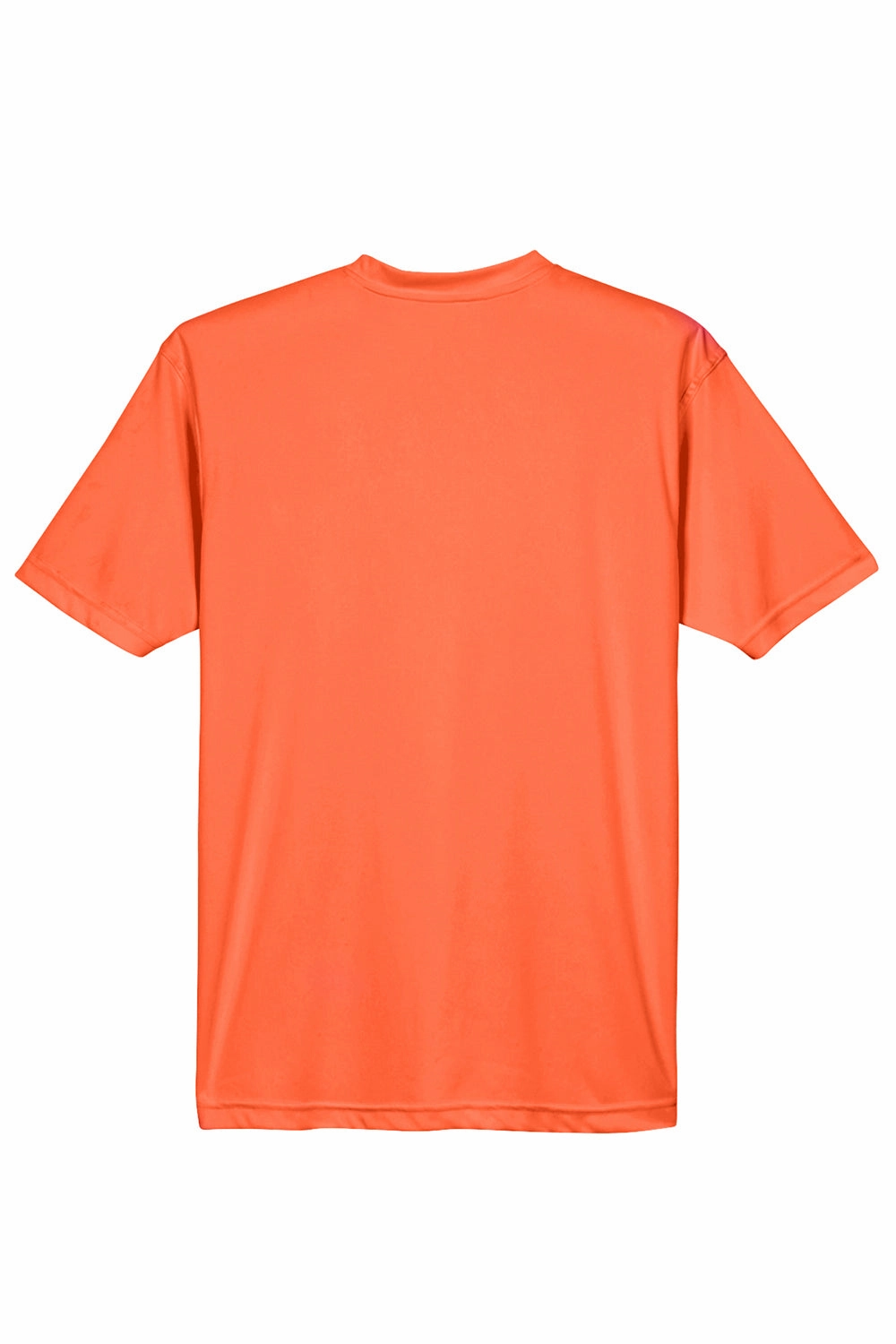 UltraClub Mens Cool & Dry Performance Moisture Wicking Short Sleeve Crewneck T-Shirt - Bright Orange