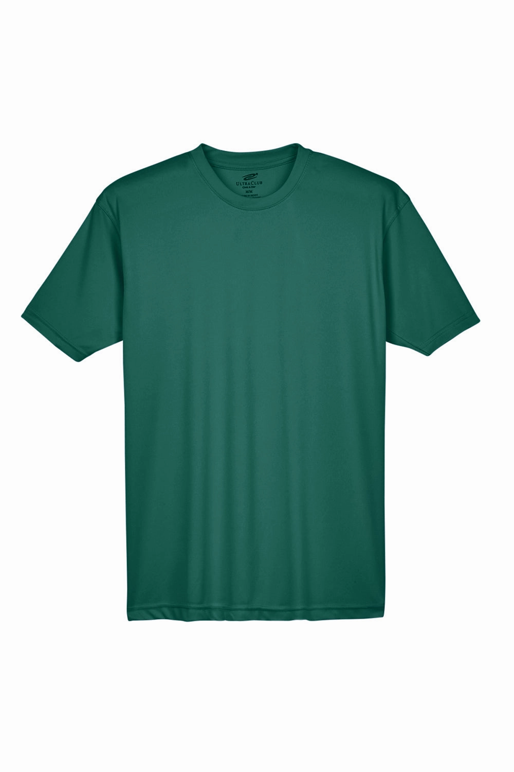 UltraClub Mens Cool & Dry Performance Moisture Wicking Short Sleeve Crewneck T-Shirt - Forest Green
