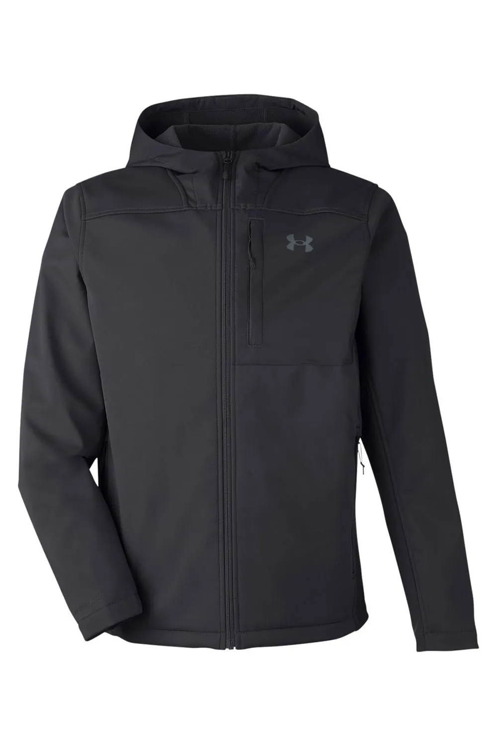 Under Armour Mens CGI Shield 2.0 Windproof & Waterproof Full Zip Hooded Jacket - Black
