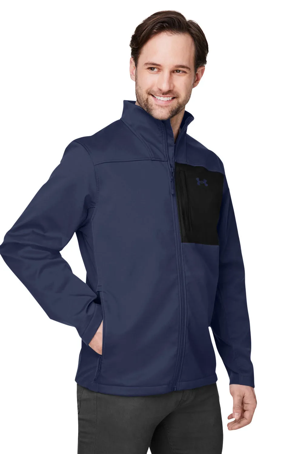 Under Armour Mens ColdGear Infrared Shield 2.0 Windproof & Waterproof Full Zip Jacket - Midnight Navy Blue