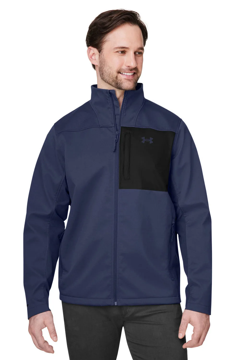 Under Armour Mens ColdGear Infrared Shield 2.0 Windproof & Waterproof Full Zip Jacket - Midnight Navy Blue