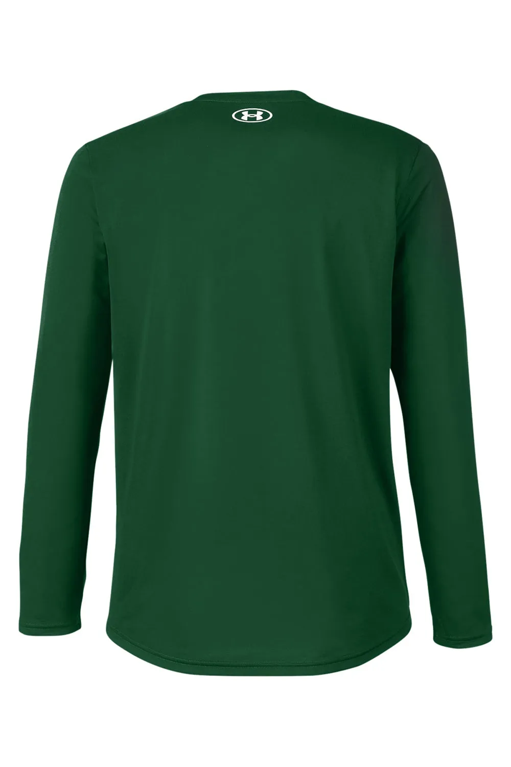 Under Armour Mens Team Tech Moisture Wicking Long Sleeve Crewneck T-Shirt - Forest Green