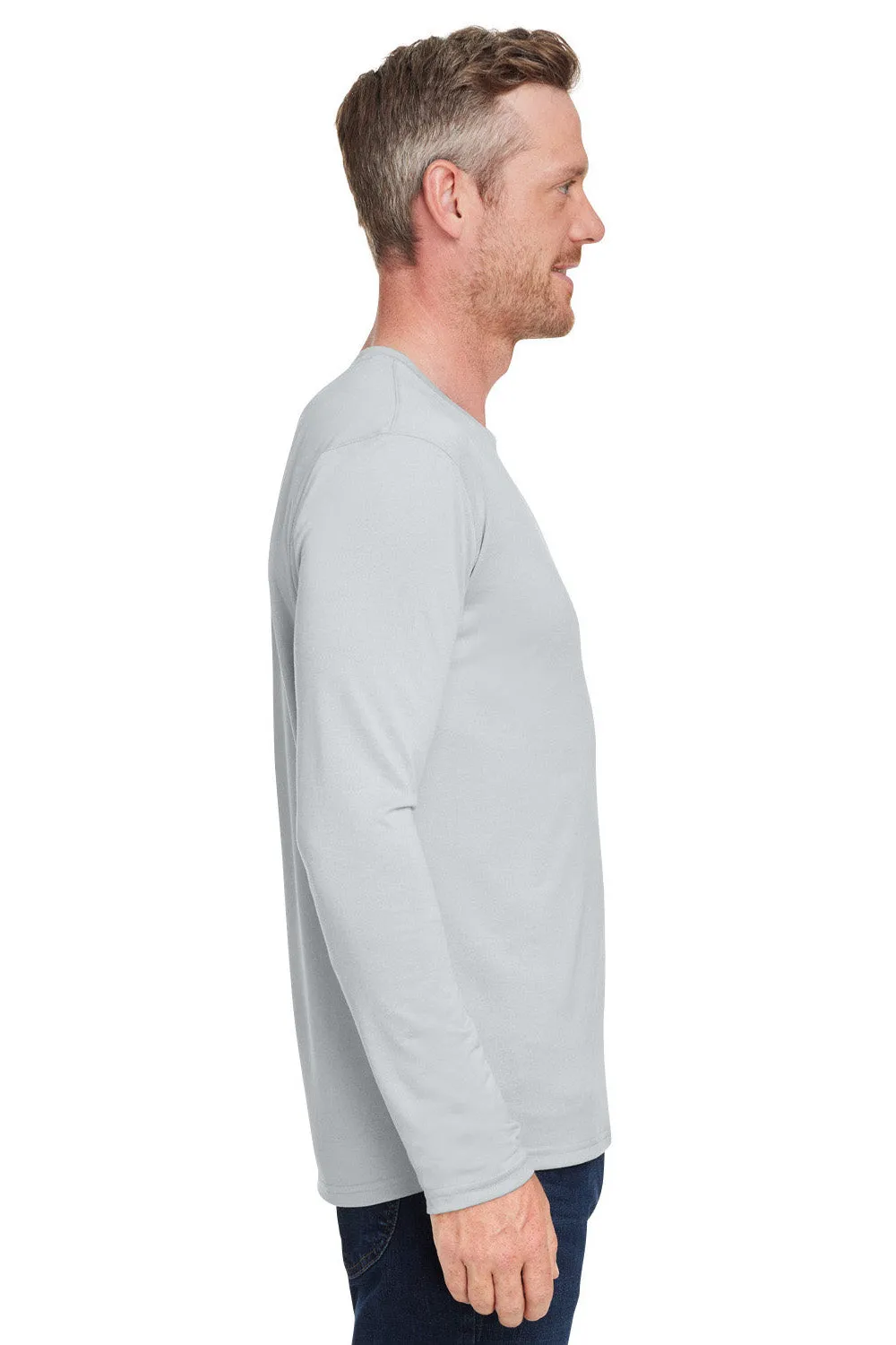 Under Armour Mens Team Tech Moisture Wicking Long Sleeve Crewneck T-Shirt - Mod Grey
