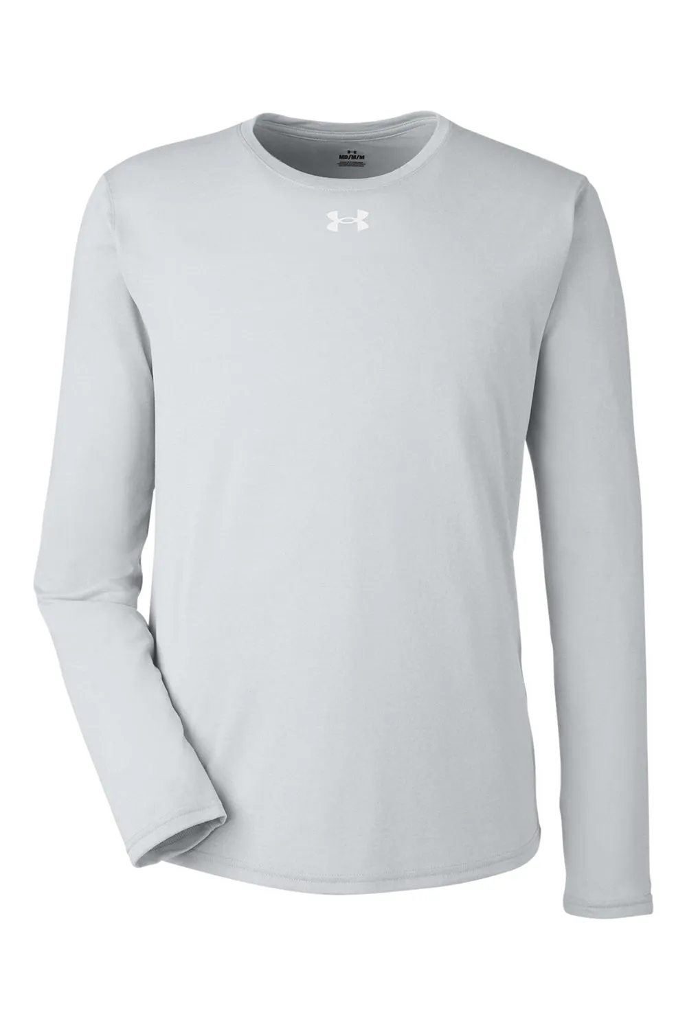Under Armour Mens Team Tech Moisture Wicking Long Sleeve Crewneck T-Shirt - Mod Grey