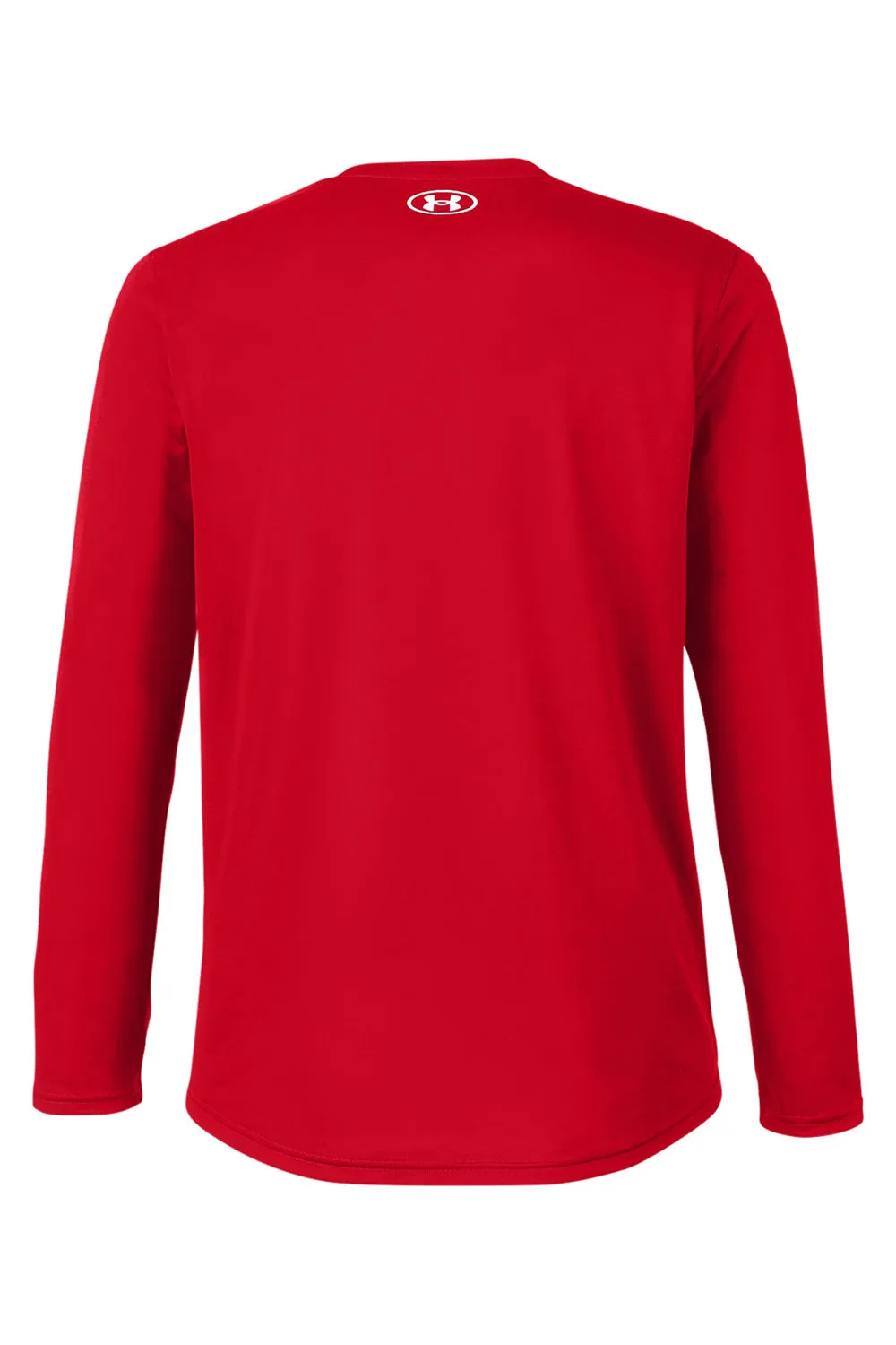 Under Armour Mens Team Tech Moisture Wicking Long Sleeve Crewneck T-Shirt - Red