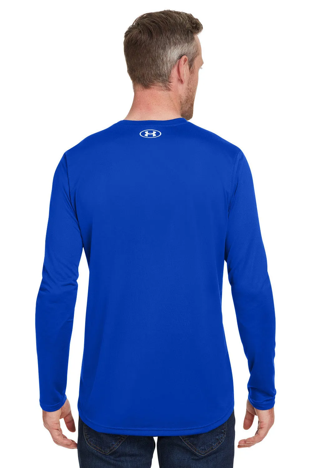 Under Armour Mens Team Tech Moisture Wicking Long Sleeve Crewneck T-Shirt - Royal Blue