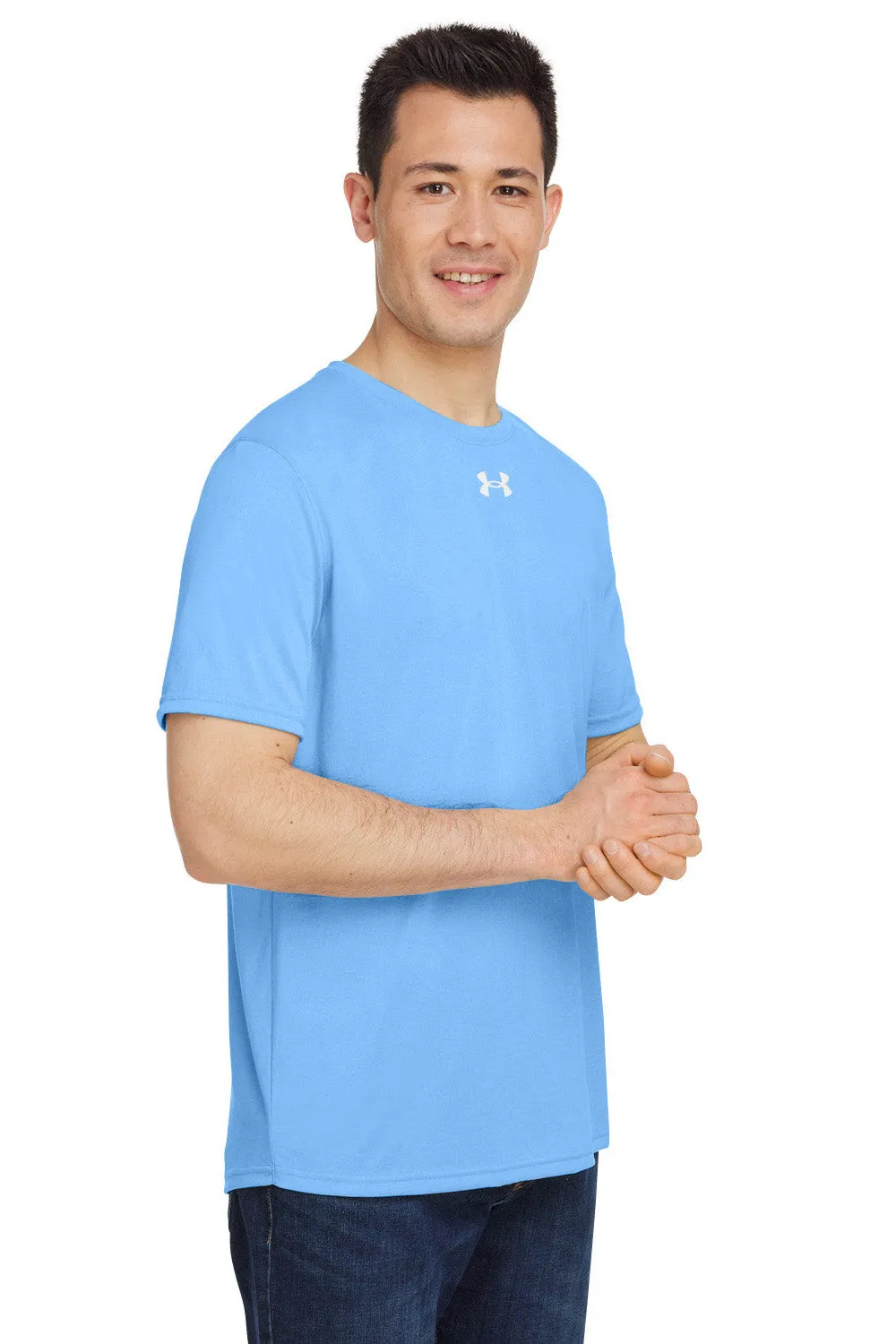 Under Armour Mens Team Tech Moisture Wicking Short Sleeve Crewneck T-Shirt - Carolina Blue