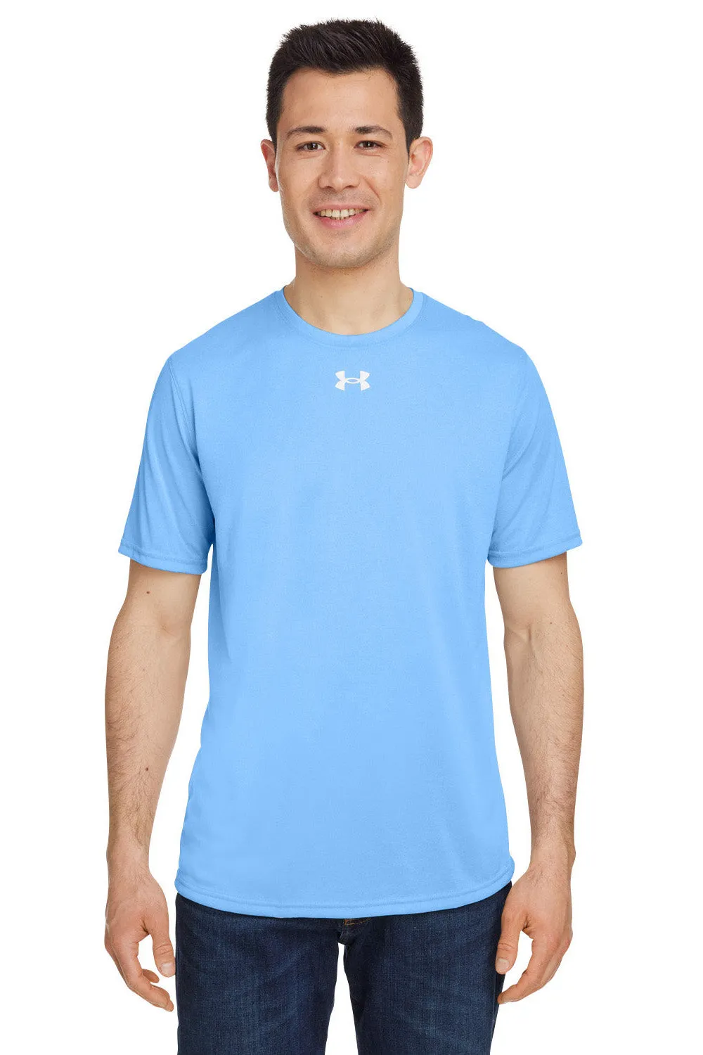 Under Armour Mens Team Tech Moisture Wicking Short Sleeve Crewneck T-Shirt - Carolina Blue