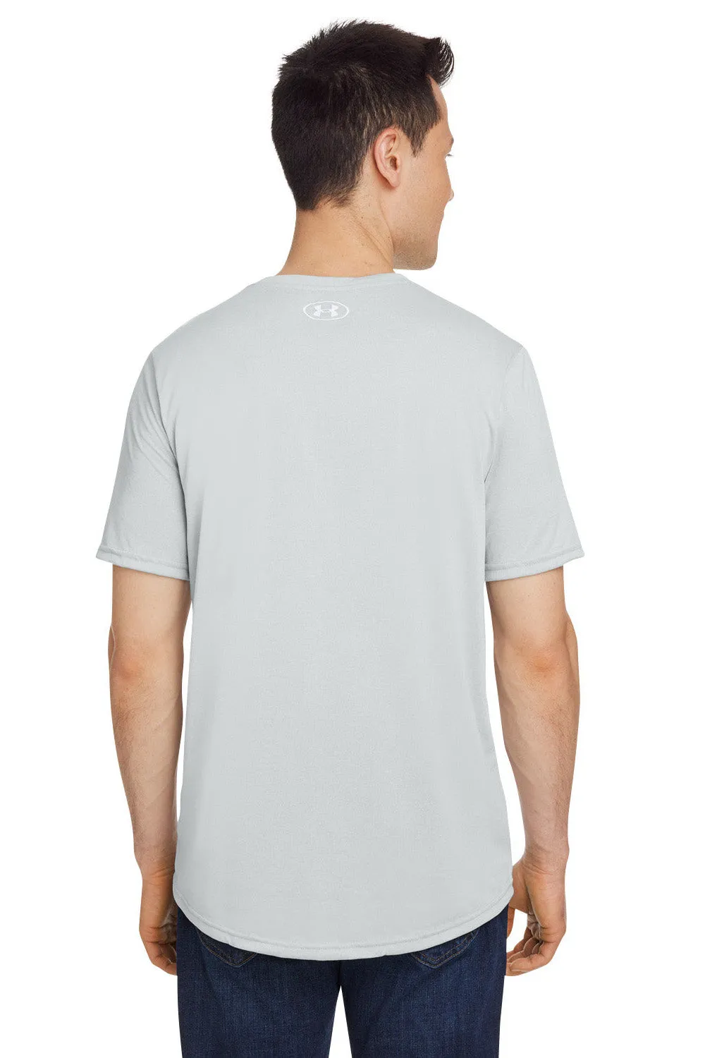 Under Armour Mens Team Tech Moisture Wicking Short Sleeve Crewneck T-Shirt - Heather Light Mod Grey