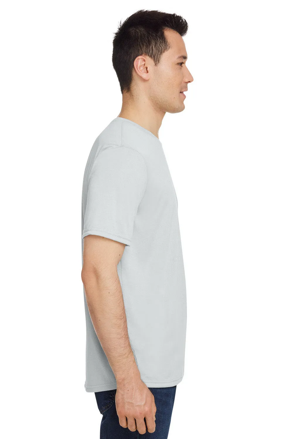 Under Armour Mens Team Tech Moisture Wicking Short Sleeve Crewneck T-Shirt - Heather Light Mod Grey