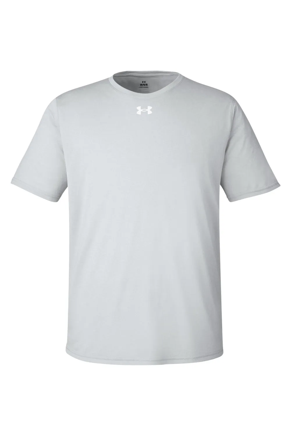 Under Armour Mens Team Tech Moisture Wicking Short Sleeve Crewneck T-Shirt - Heather Light Mod Grey