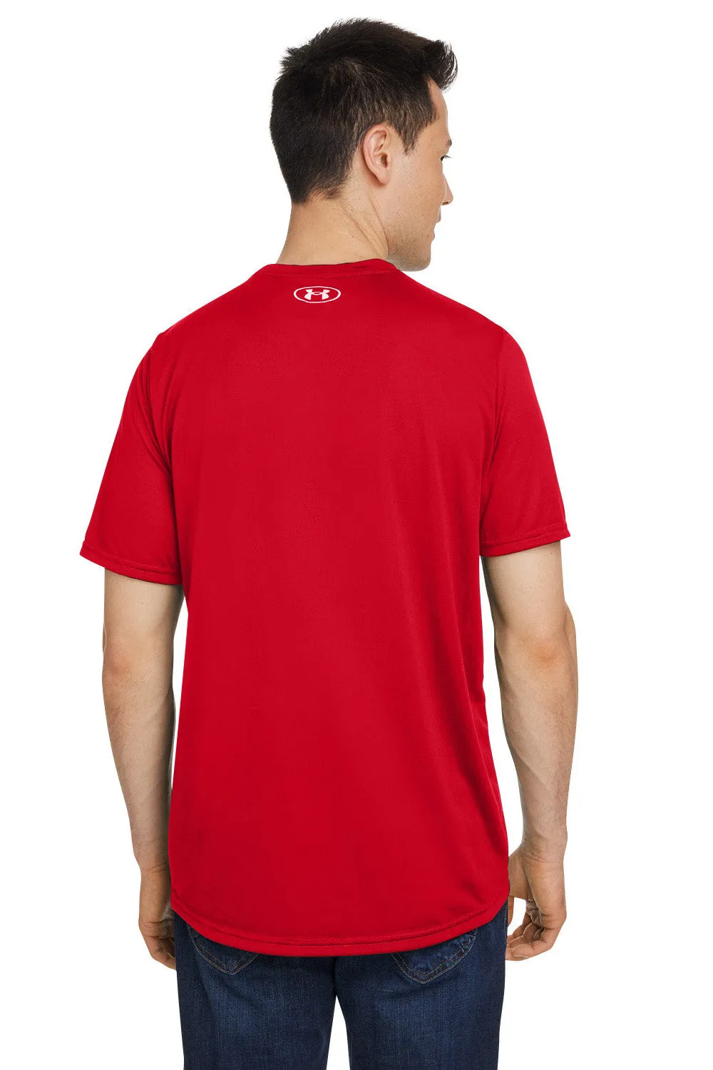 Under Armour Mens Team Tech Moisture Wicking Short Sleeve Crewneck T-Shirt - Red