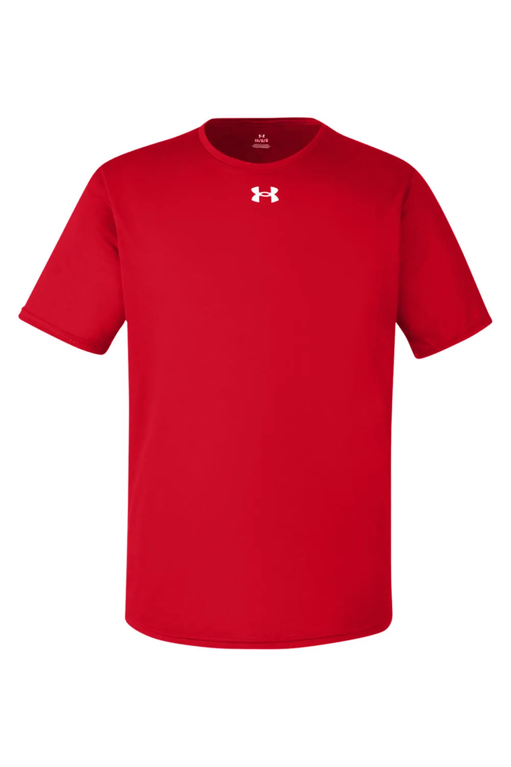 Under Armour Mens Team Tech Moisture Wicking Short Sleeve Crewneck T-Shirt - Red