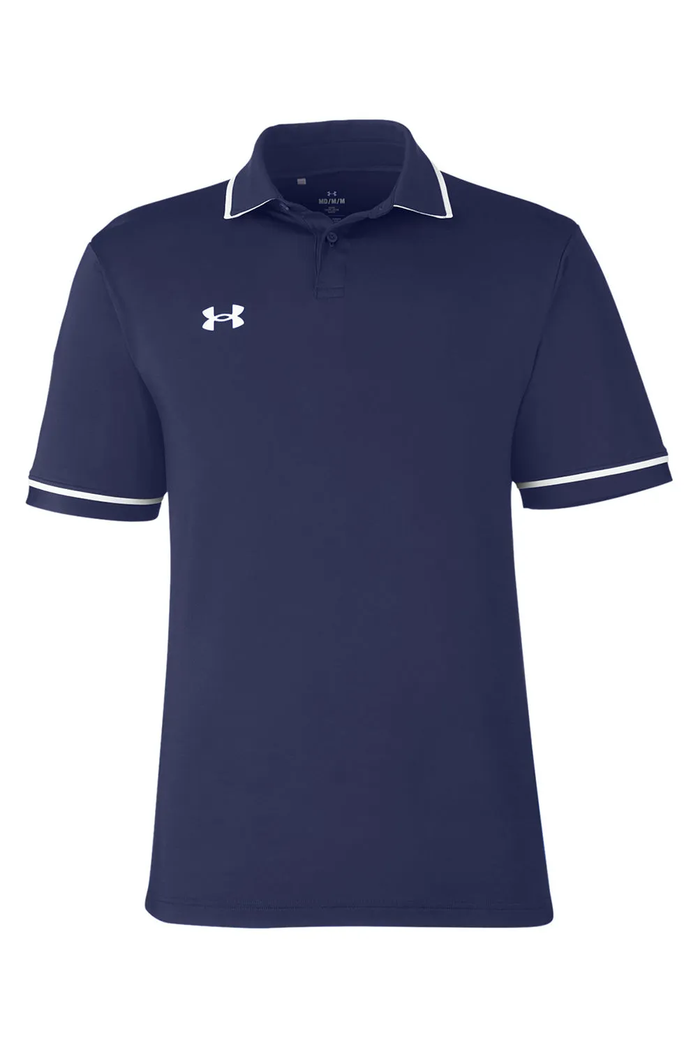 Under Armour Mens Teams Performance Moisture Wicking Short Sleeve Polo Shirt - Midnight Navy Blue