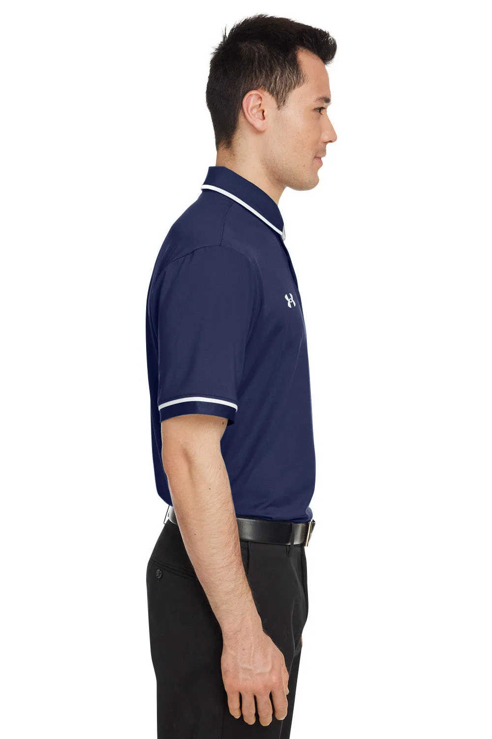 Under Armour Mens Teams Performance Moisture Wicking Short Sleeve Polo Shirt - Midnight Navy Blue