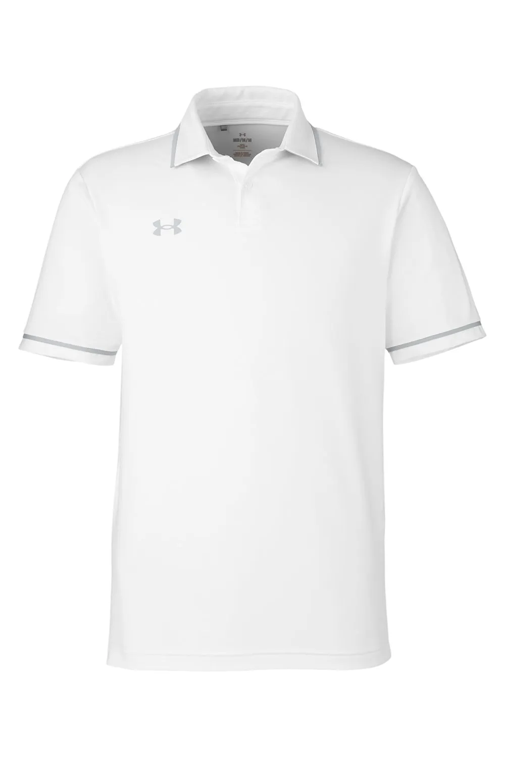 Under Armour Mens Teams Performance Moisture Wicking Short Sleeve Polo Shirt - White