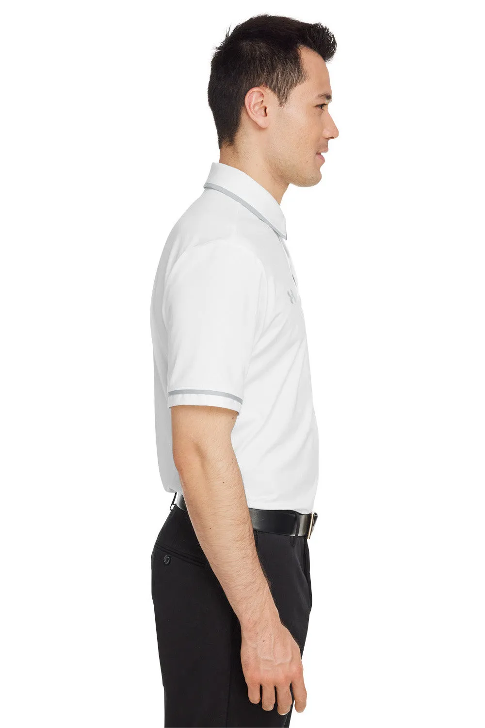 Under Armour Mens Teams Performance Moisture Wicking Short Sleeve Polo Shirt - White