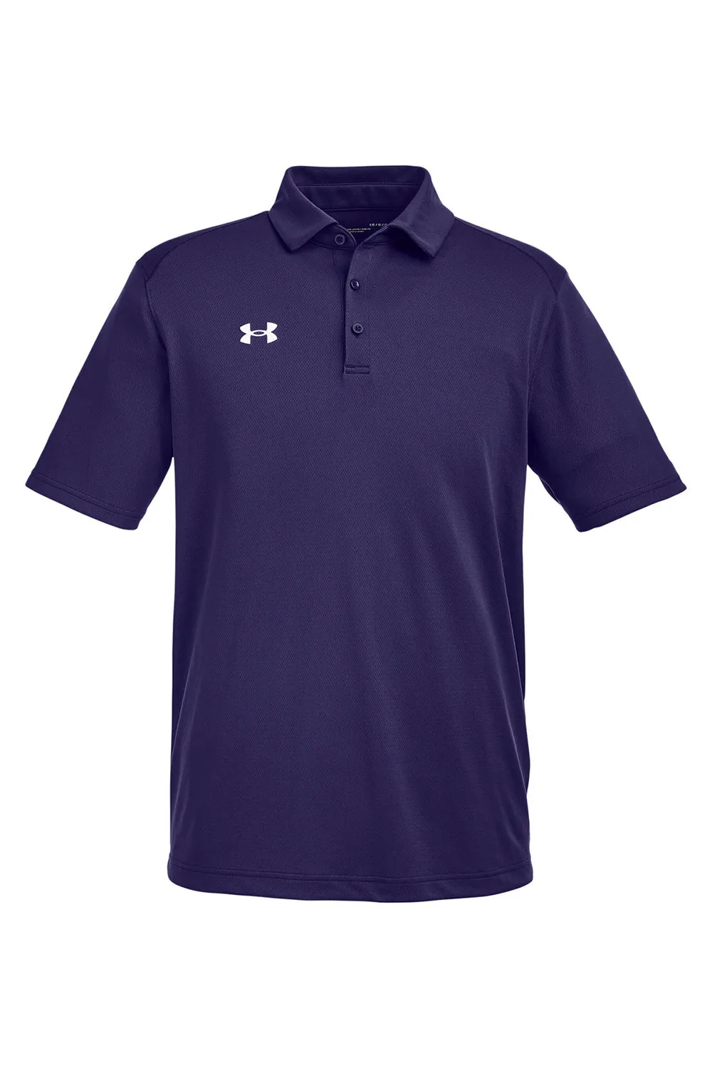 Under Armour Mens Tech Moisture Wicking Short Sleeve Polo Shirt - Purple