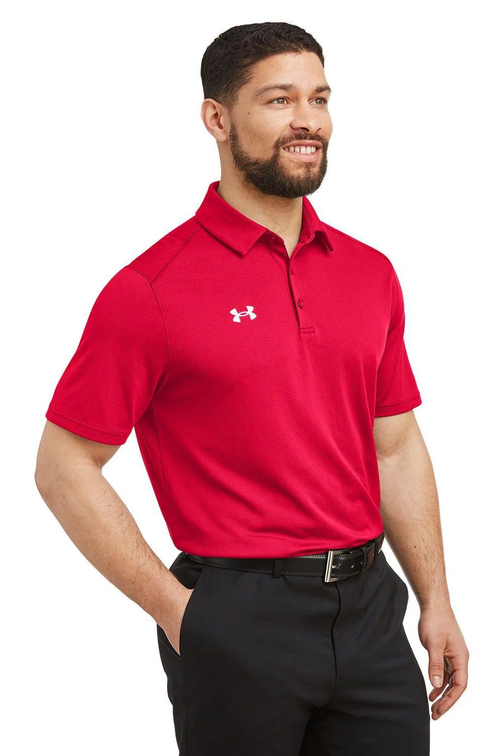Under Armour Mens Tech Moisture Wicking Short Sleeve Polo Shirt - Red