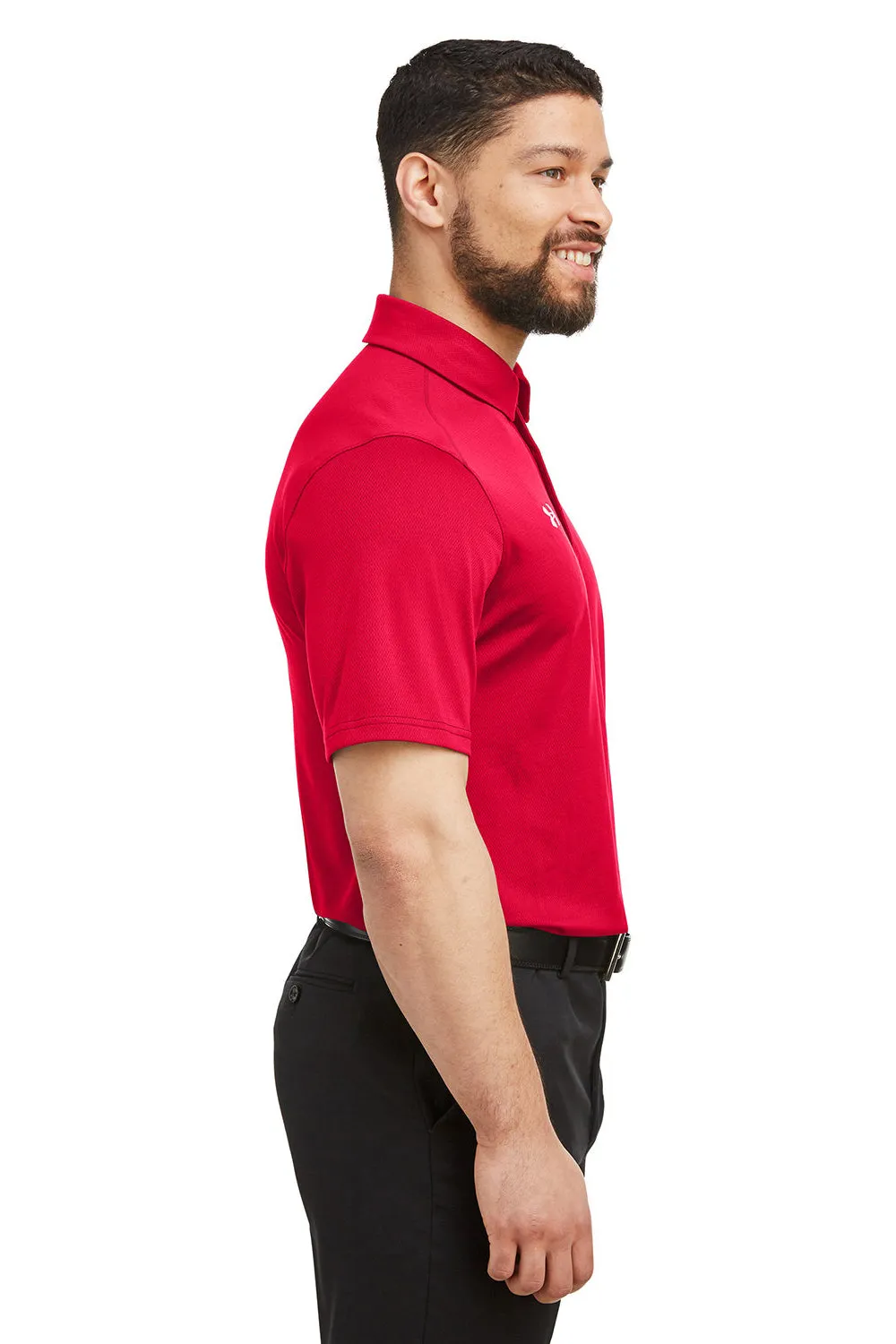 Under Armour Mens Tech Moisture Wicking Short Sleeve Polo Shirt - Red