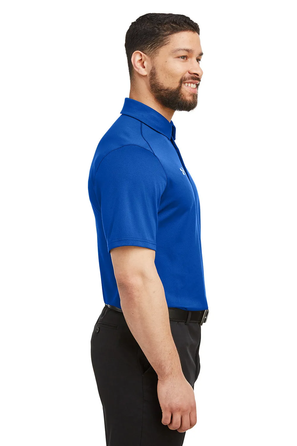 Under Armour Mens Tech Moisture Wicking Short Sleeve Polo Shirt - Royal Blue