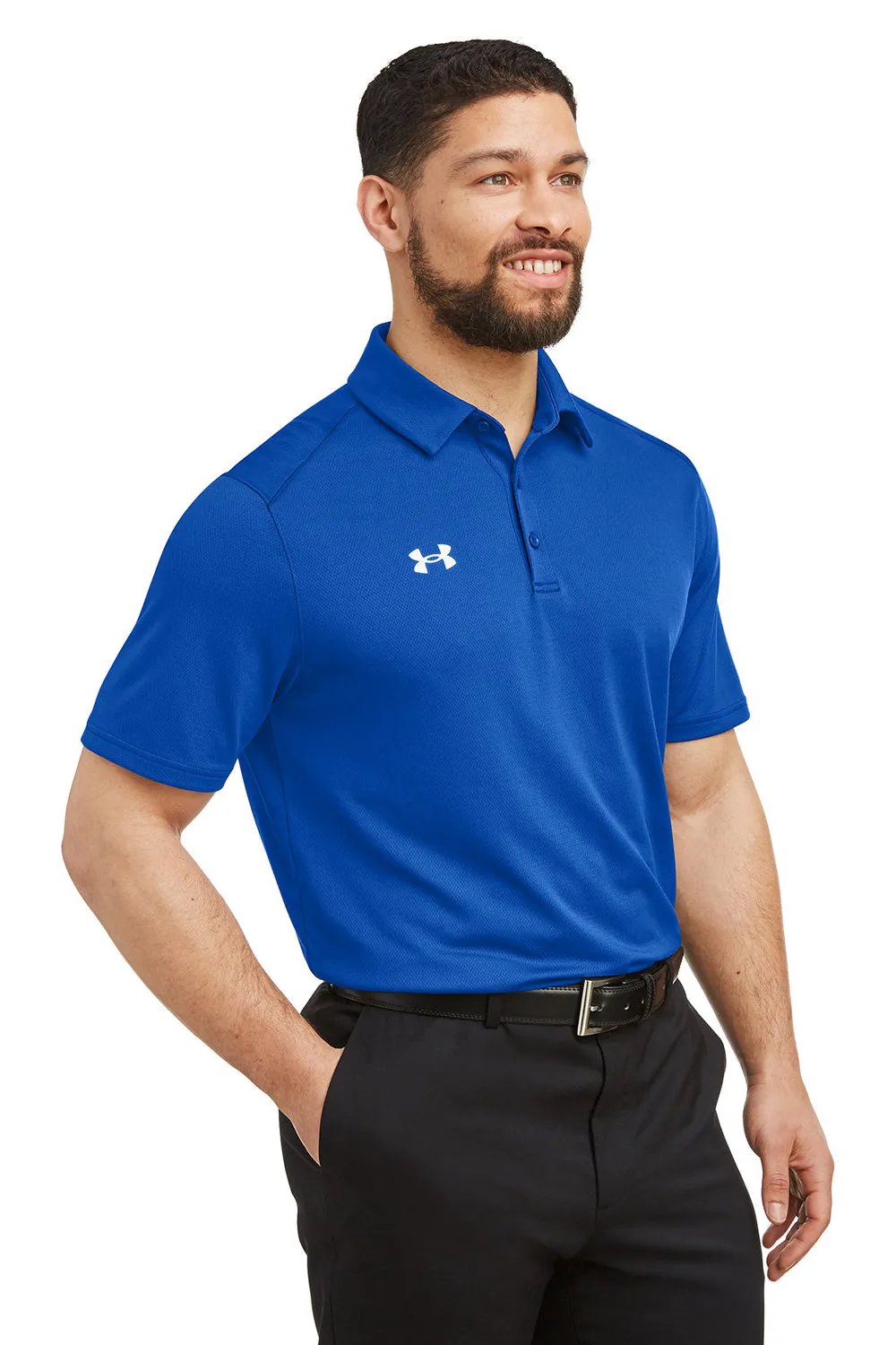 Under Armour Mens Tech Moisture Wicking Short Sleeve Polo Shirt - Royal Blue