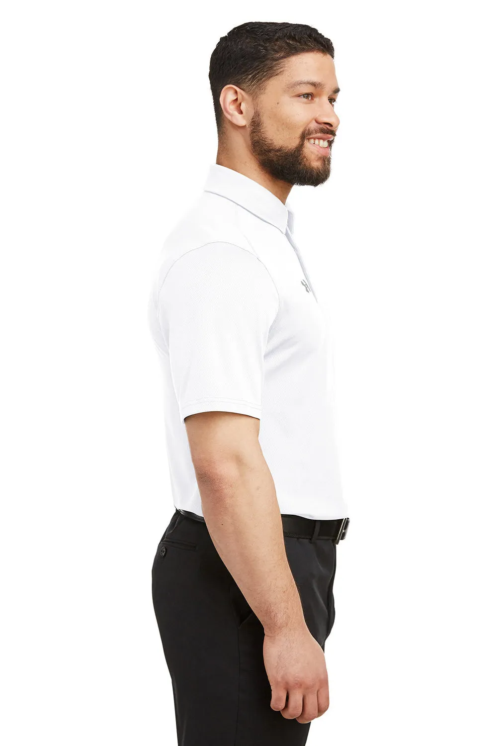 Under Armour Mens Tech Moisture Wicking Short Sleeve Polo Shirt - White
