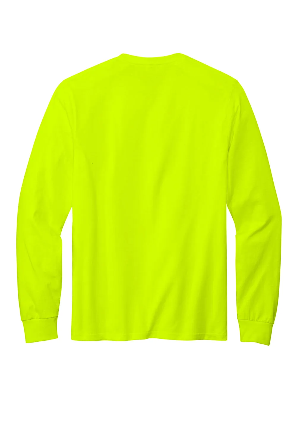 Volunteer Knitwear Mens USA Made All American Long Sleeve Crewneck T-Shirt - Safety Green