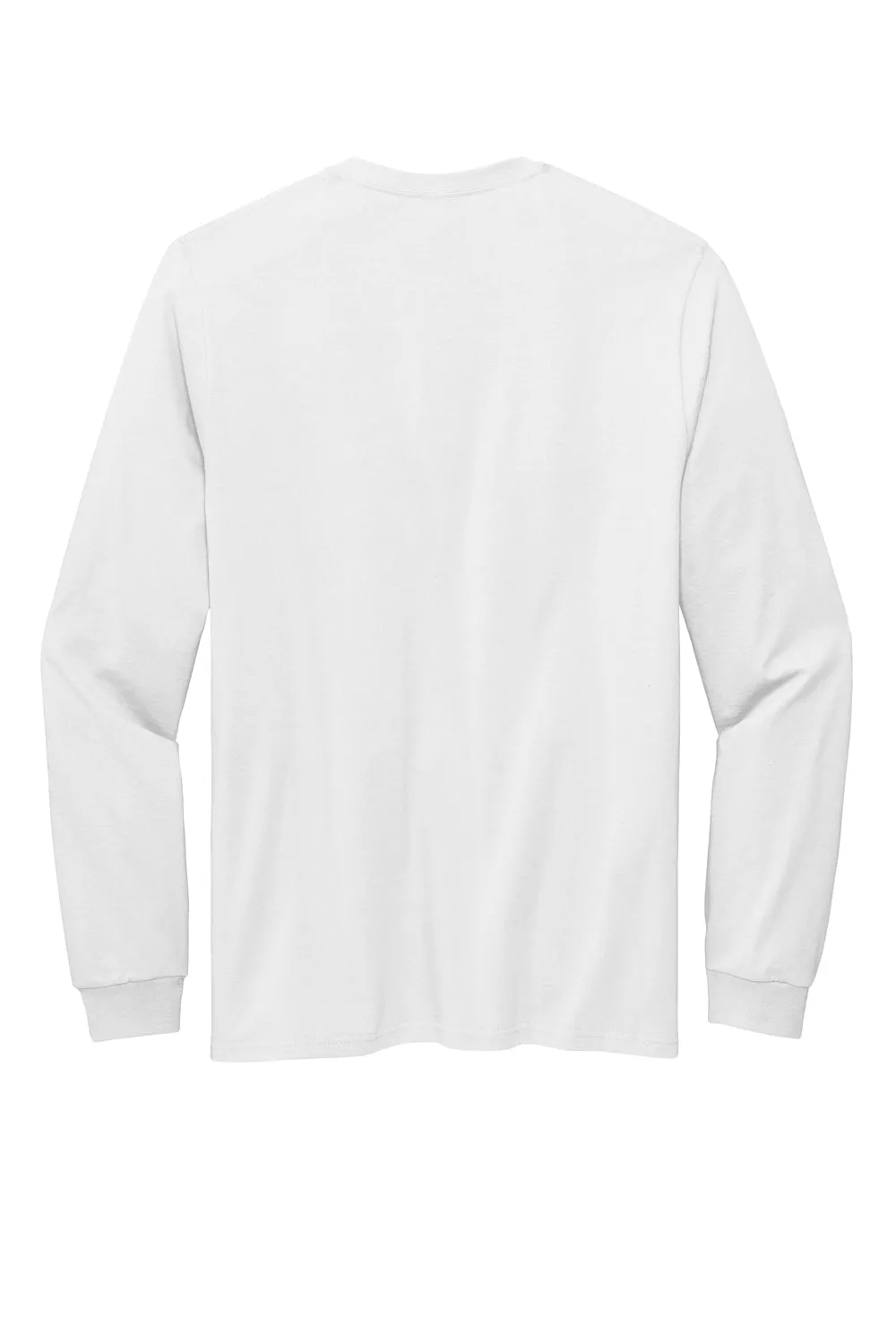 Volunteer Knitwear Mens USA Made All American Long Sleeve Crewneck T-Shirt - White
